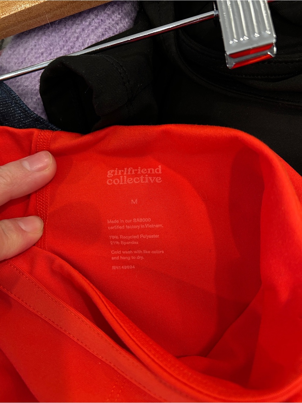 girlfriend collective Red Tie-Detail A-Line Skirt - Picture 3 of 3